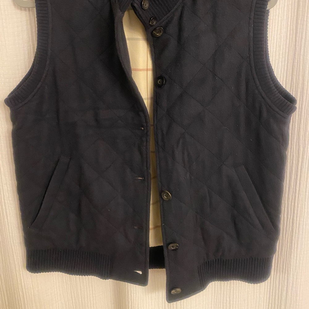 Loro Piana Dark Navy Blue Cashmere Quilted Vest - Picture 8 of 14